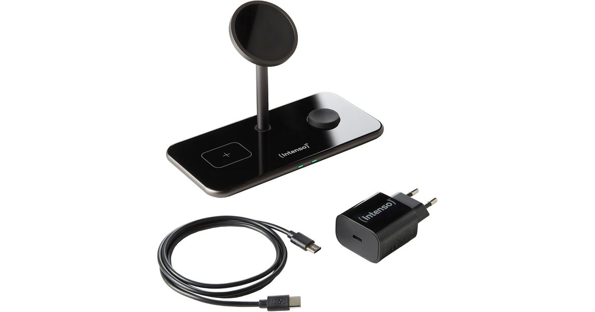 Intenso 3in1 Magnetic Wireless Charging Stand MB13, Ladestation 
