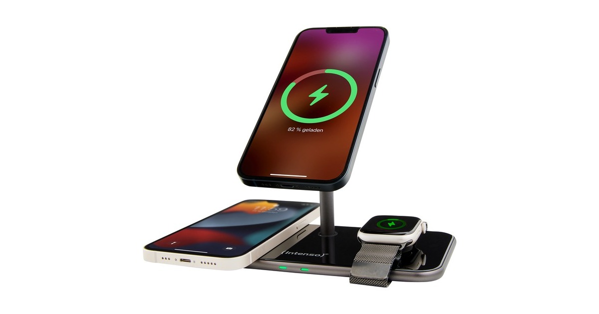Intenso 3in1 Magnetic Wireless Charging Stand MB13, Ladestation 