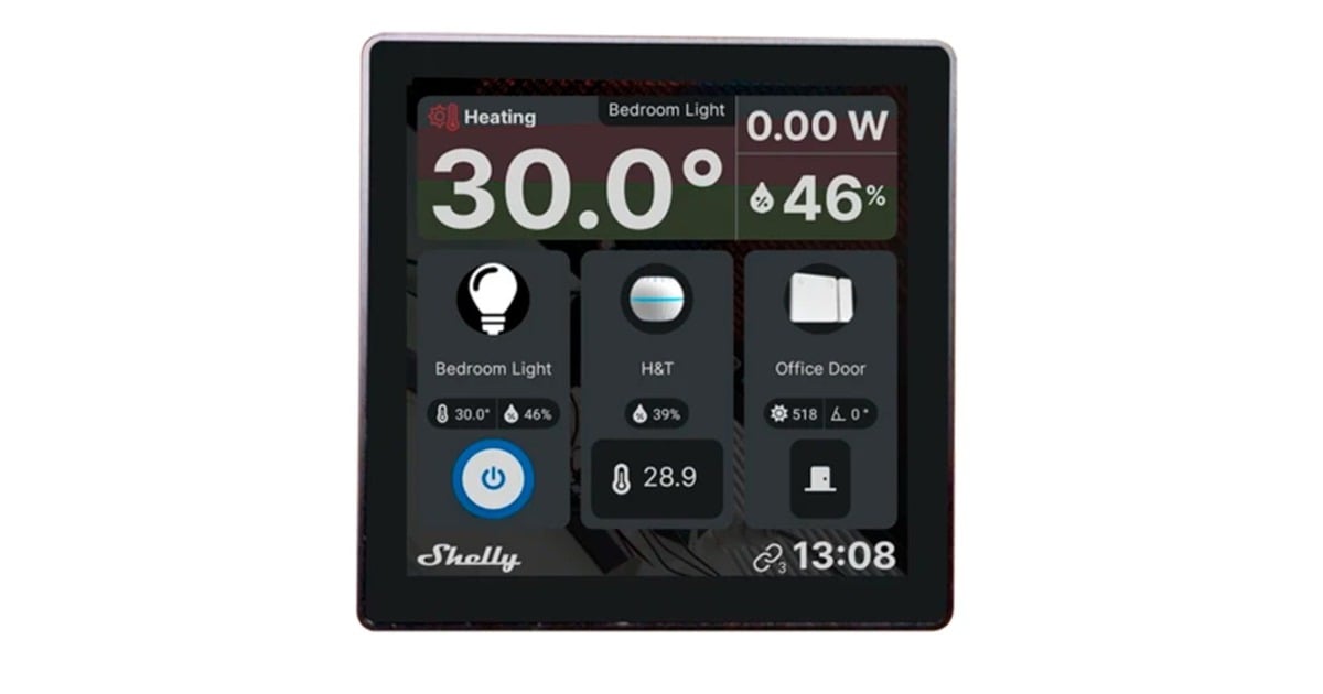 Shelly Wall Display, Bedienteil schwarz