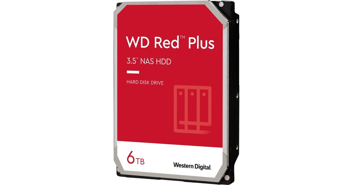 WD Red Plus NAS-Festplatte 6 TB SATA 6 Gb/s, 3,5