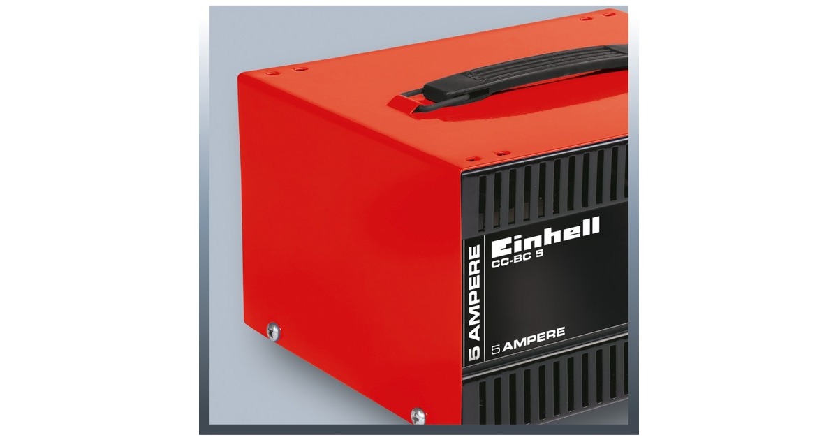 Einhell Akku Ladegerät Leuchtet Rot Grün Einhell Batterie-Ladegerät CC-BC 5 rot/schwarz, für Kfz- und