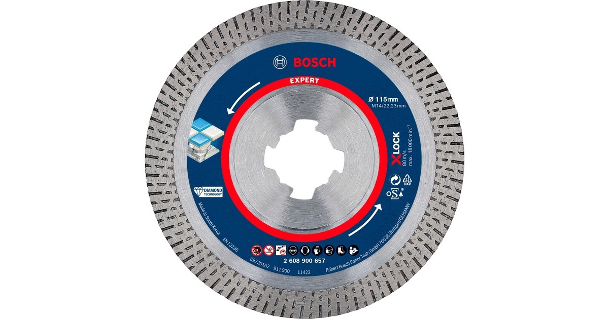 Bosch Professional X-LOCK Diamanttrennscheibe Expert HardCeramic 