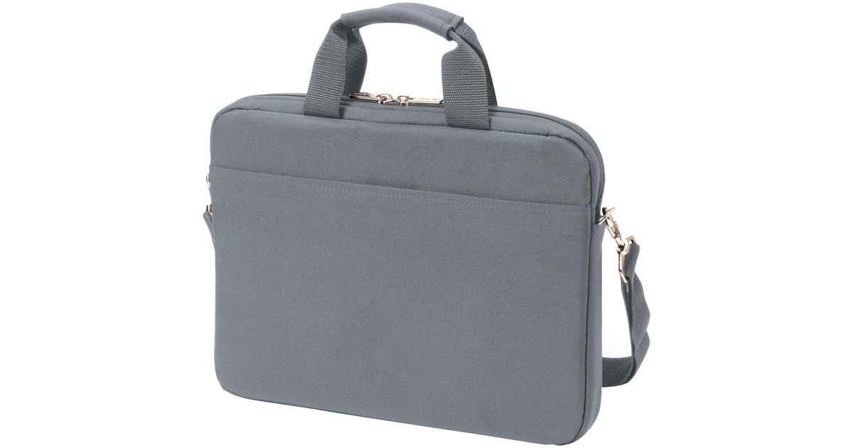 DICOTA Slim Eco BASE, Notebooktasche grau, bis 35,8 cm (14,1 