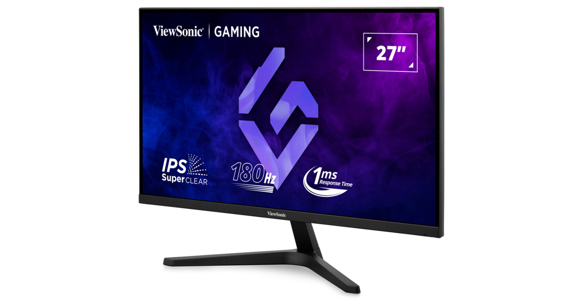 ViewSonic VX27G1-2K - Moniteur Gaming 27" 180Hz, 2K QHD, IPS, 1ms, G-Sync/FreeSync Premium, HDR10
