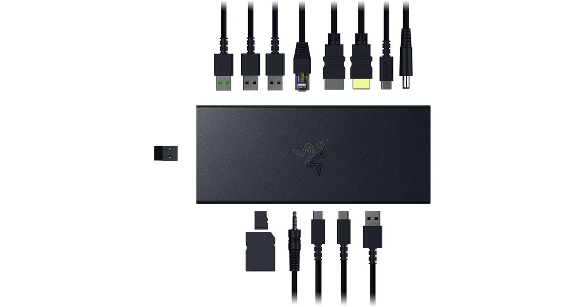 RAZER USB 4 DOCK ブラック Razer USB 4 Dock - Schwarz, Dockingstation schwarz, USB4, USB-A