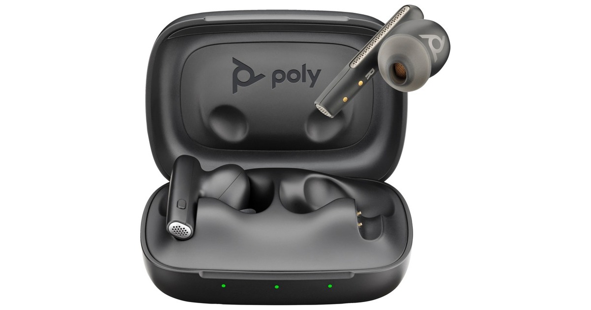HP Poly Voyager Free 60 UC Earbuds, Headset schwarz, +BT700 USBC 