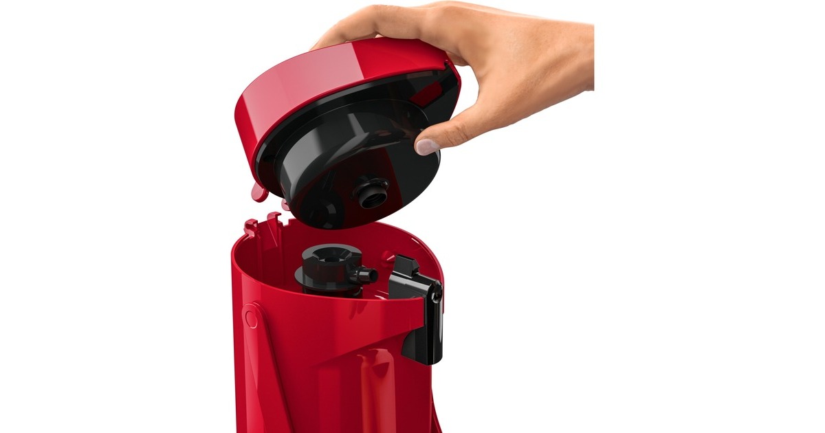 Emsa PONZA PumpIsolierkanne 1,9 Liter rot (glänzend), Comfort Press