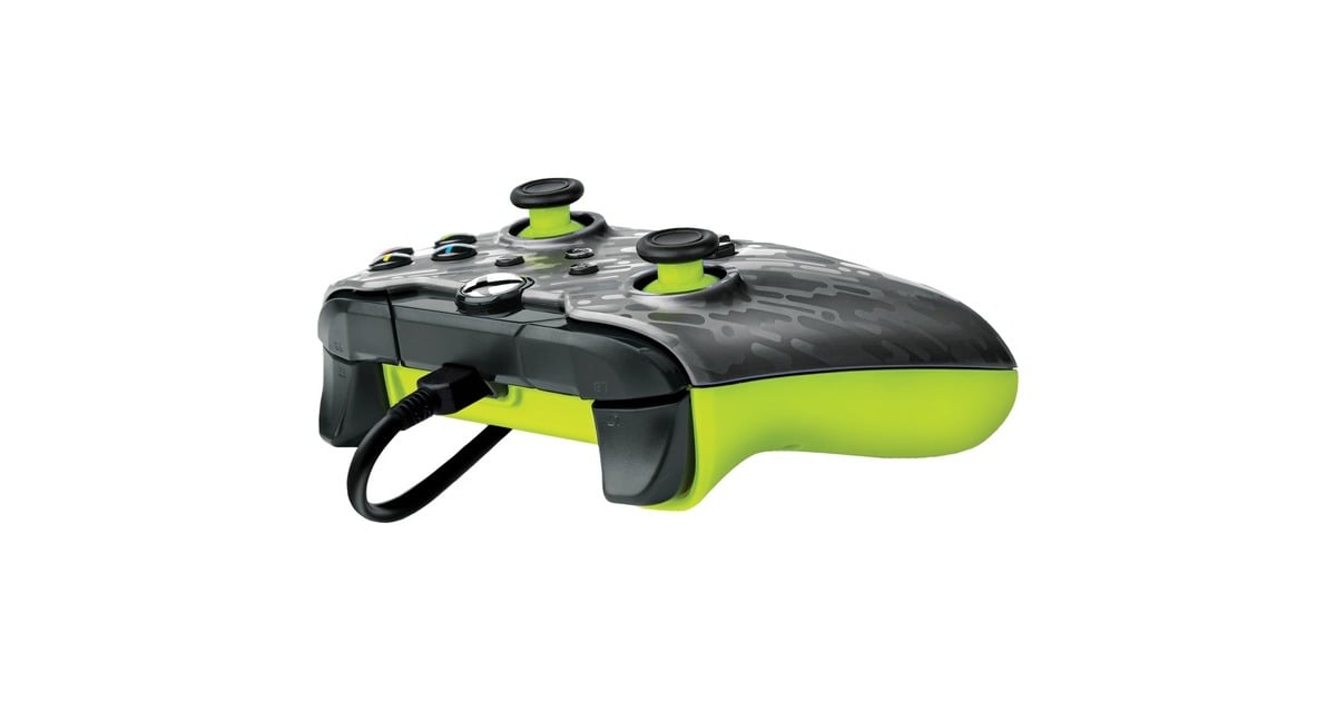 PDP Wired Controller - Electric Carbon, Gamepad anthrazit/neon  