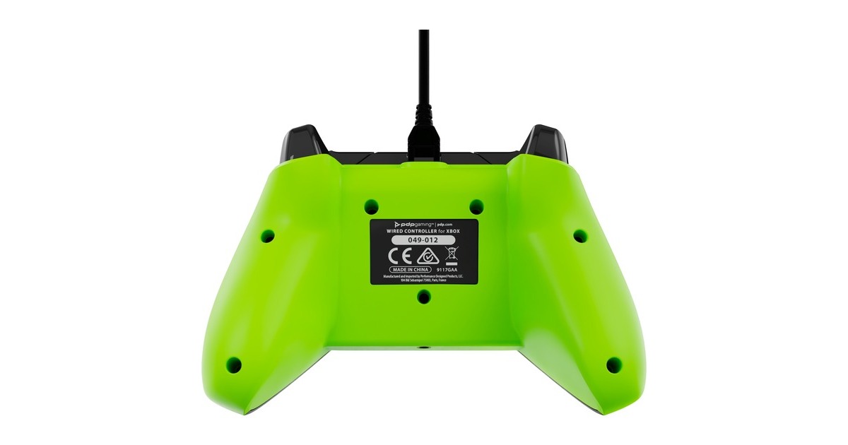 PDP Wired Controller - Electric Carbon, Gamepad anthrazit/neon  