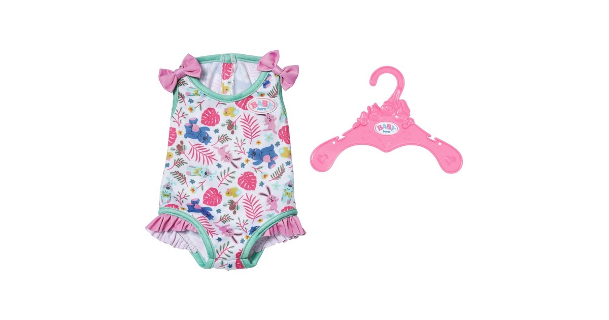 Süßer Badeanzug-Set Für Puppen - Komplettset Mit Sonnenbrille & Strandschuhen