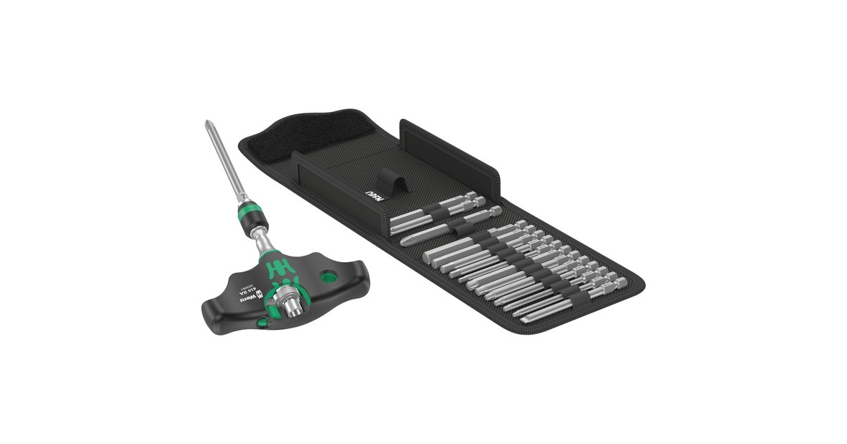 Wera Kraftform Kompakt 400 RA Set 1, mit Ratschenfunktion, Bit 