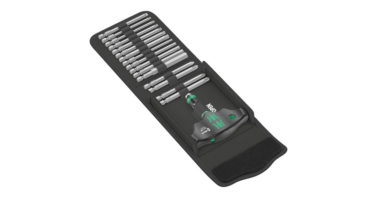 Wera Kraftform Kompakt 400 RA Set 1, mit Ratschenfunktion, Bit 