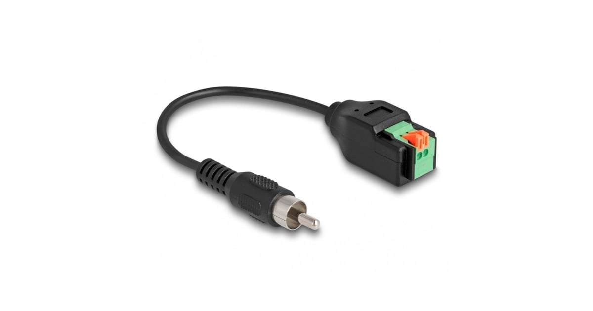 Delock 65566 Adapter Terminalblock Mit Drucktaste Cinch Stecker
