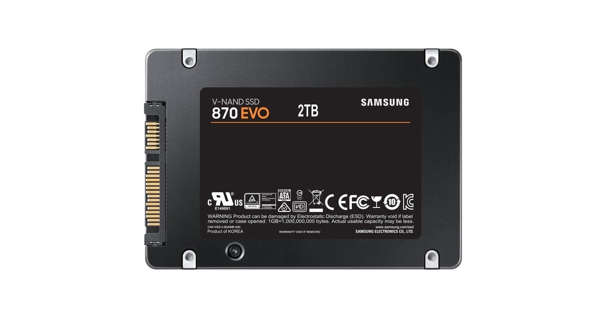 Samsung 870 EVO 2 TB, SSD SATA 6 Gb/s, 2,5