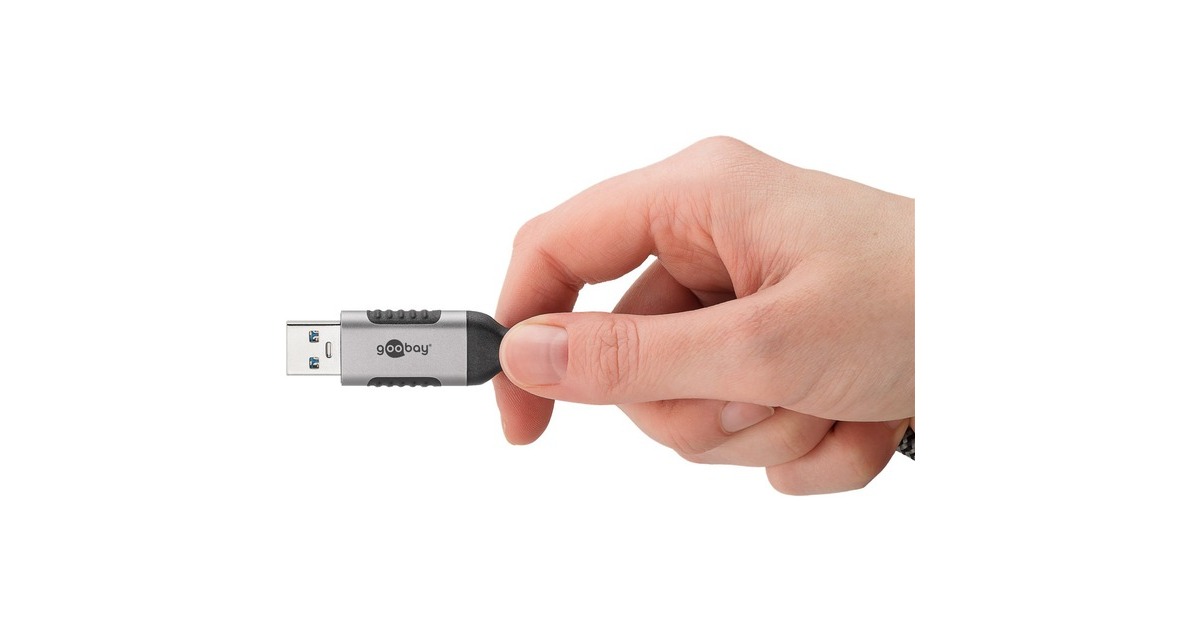 goobay 1,5 m USB-C naar RJ45 Ethernet CAT 6 kabel voor een stabiele bekabelde internetverbinding met router/modem/netwerkschakelaar/vervangt de USB naar RJ45 / 1 Gbit/s adapter - 74166