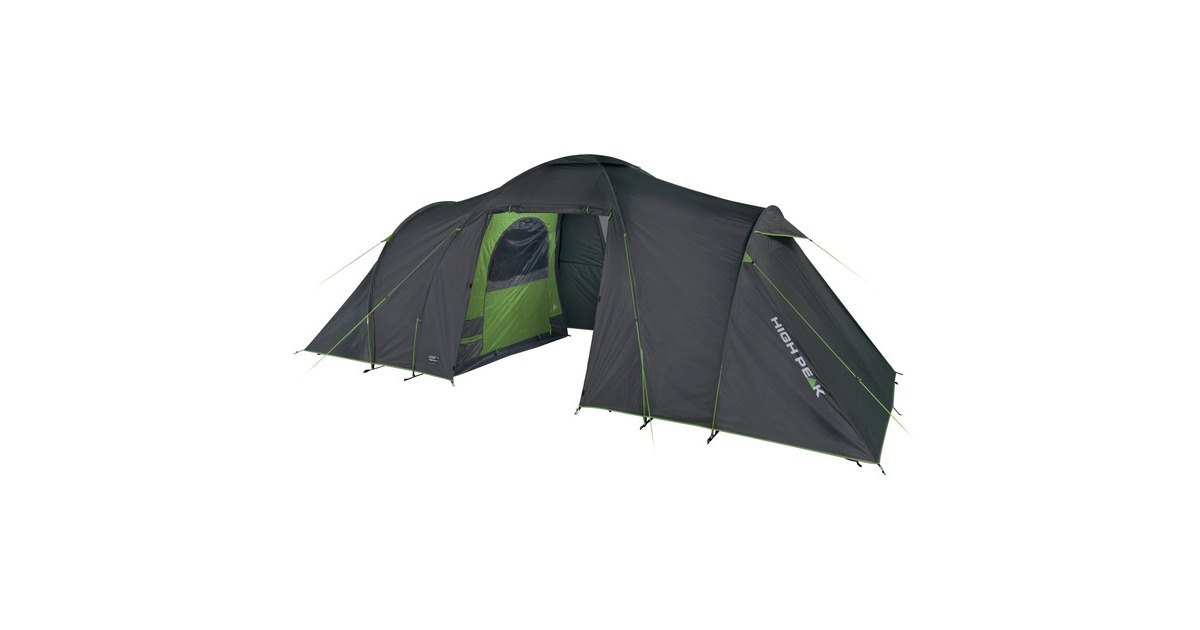 High Peak Kuppelzelt Como 4.0 dunkelgrau/grn, mit 2 Schlafrumen