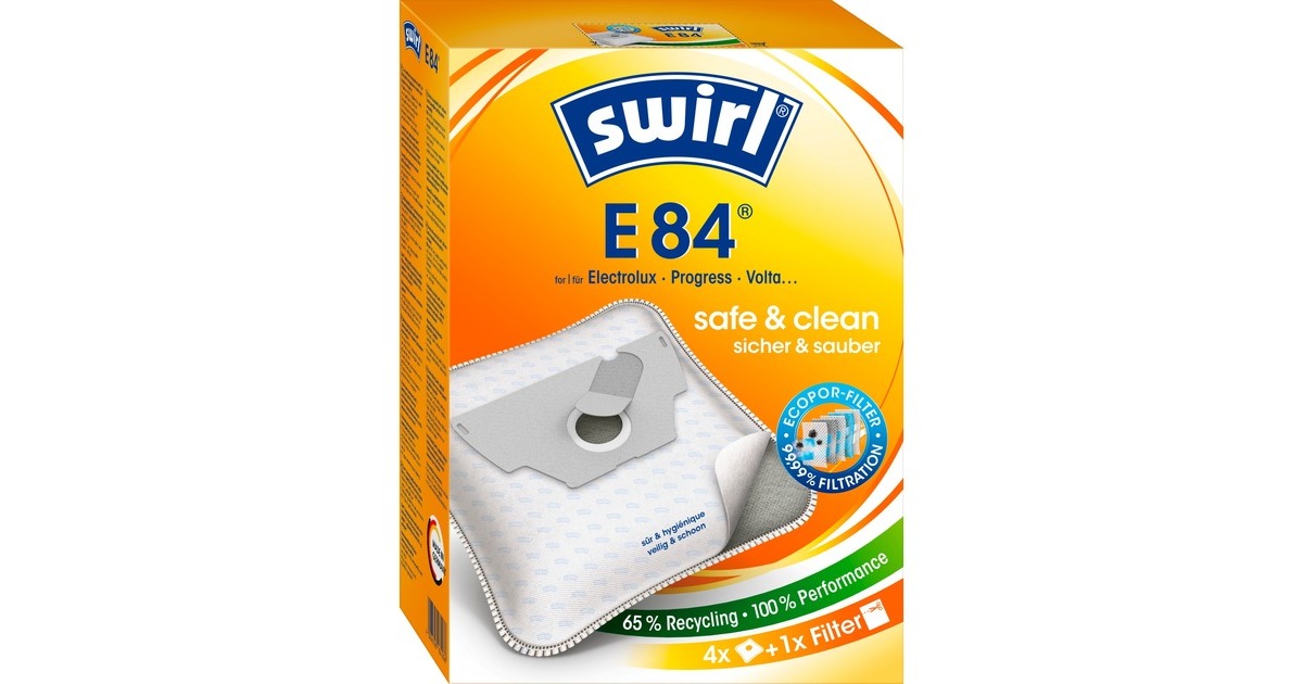 Swirl Staubsaugerbeutel E84 EcoPor 4 Stück