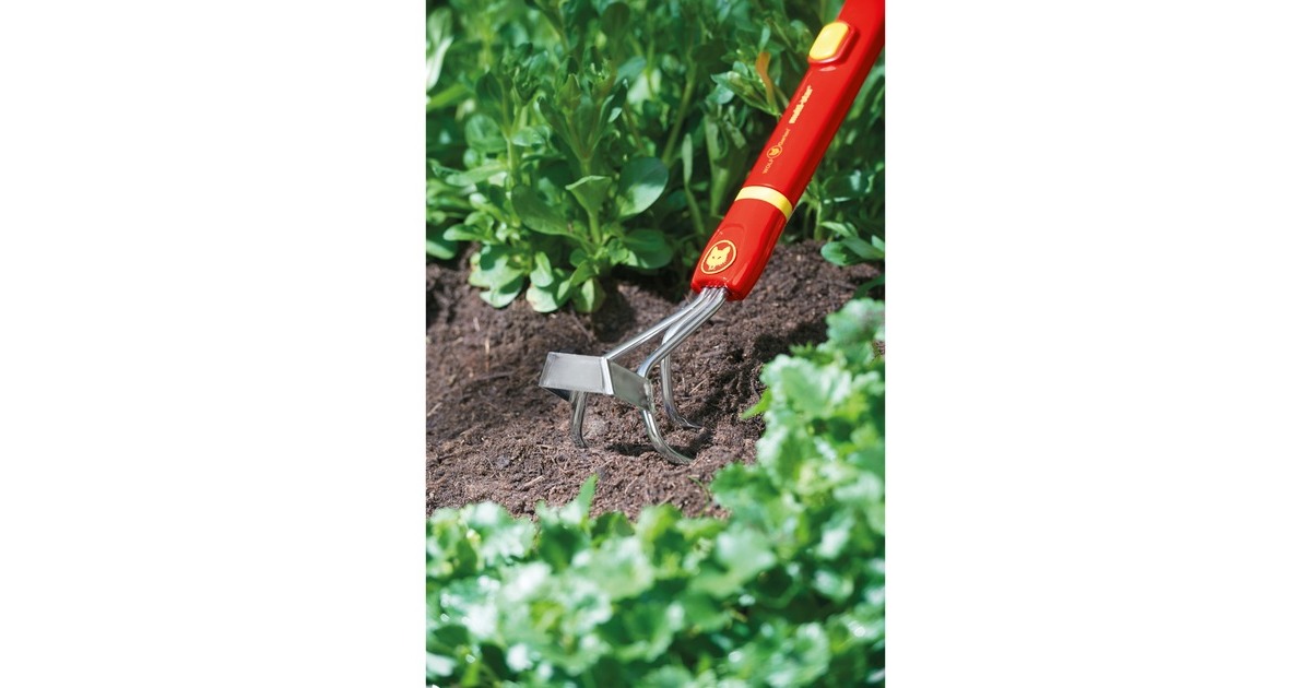 WOLFGarten Jätegrubber LBM, multistar, Handgrubber rot/gelb, 7cm