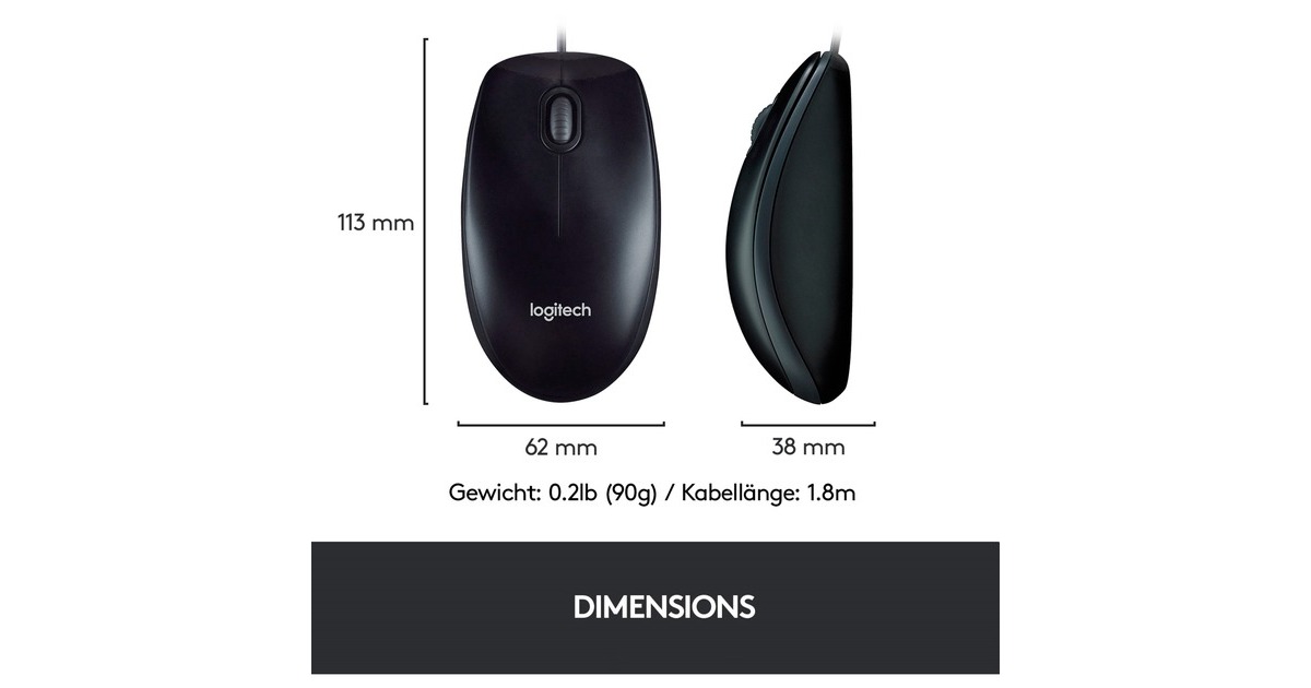 Logitech Desktop MK120, Desktop-Set schwarz, DE-Layout