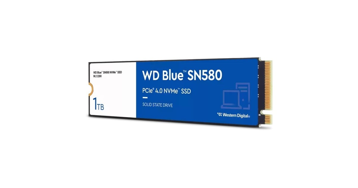 WD Blue SN580 1 TB, SSD blau/weiß, PCIe 4.0 x4, NVMe, M.2 2280 WD Blue SN580 1 TB, SSD blau/weiß, PCIe 4.0 x4, NVMe, M.2 2280