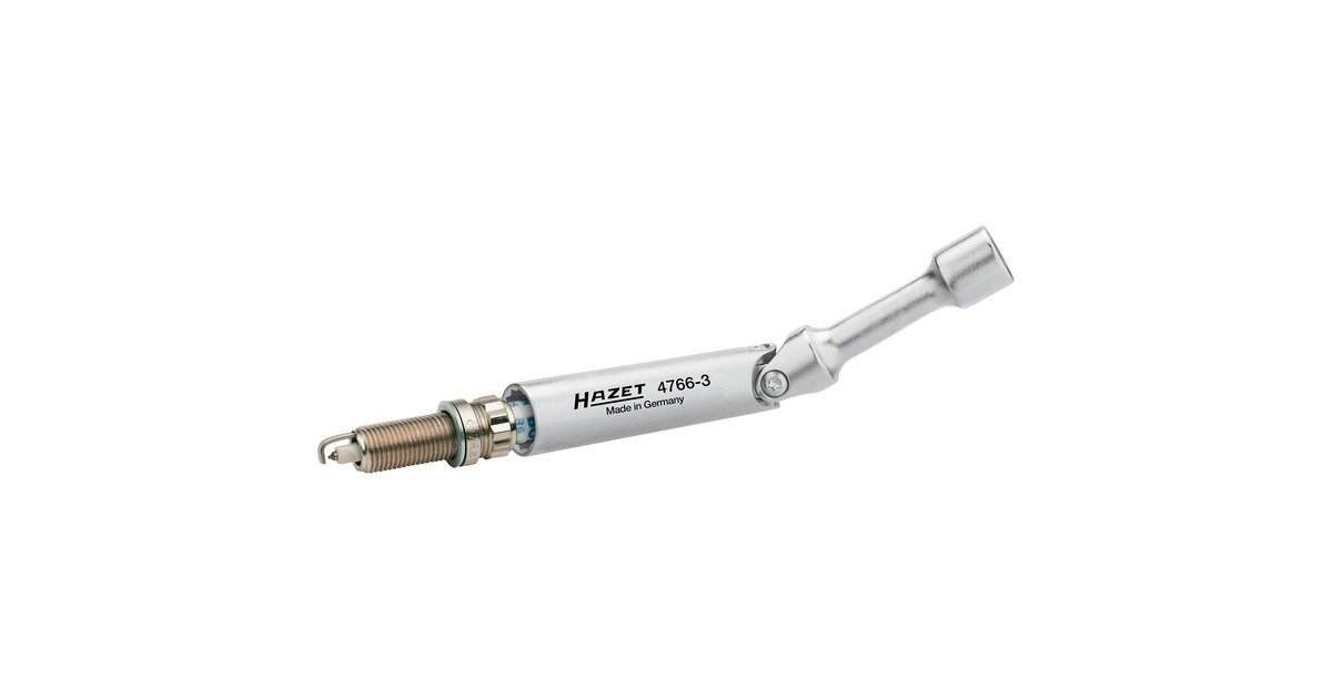 Hazet 880KF Zündkerzen-Steckschlüssel-Einsatz – 13/16 Zoll, Für 3/8" Antrieb, Mit Kronenfeder, Made In Germany