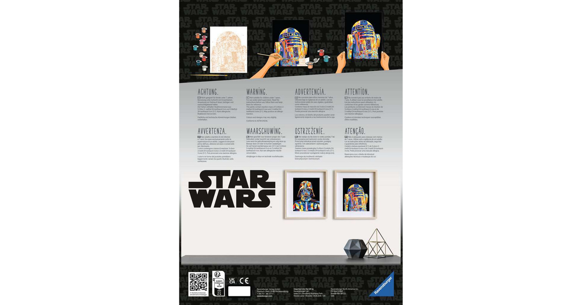 Star Wars The Last Jedi-R2-D2 Brushstroke Leinwanddruck