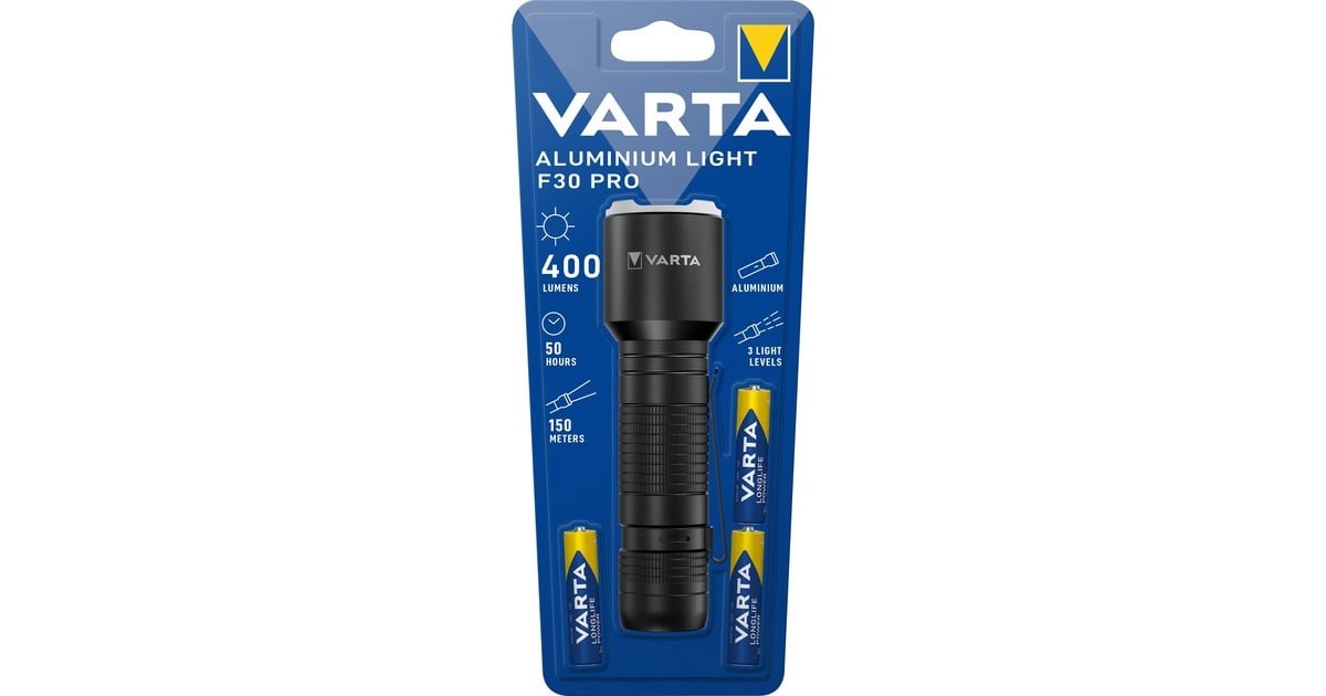 Torcia LED VARTA F30 Pro - Con 3 Pile AAA, Corpo In Alluminio, 3 Modalità, Antiurto - Foto 9