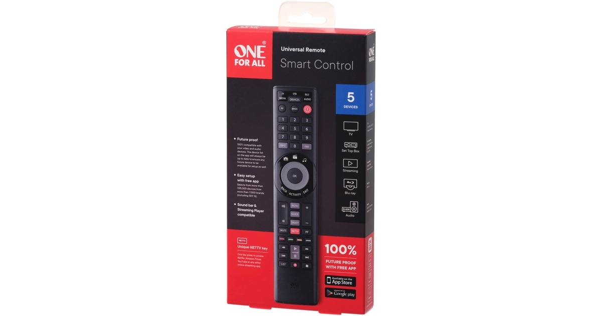 ONE FOR ALL Smart Control 5, Fernbedienung schwarz