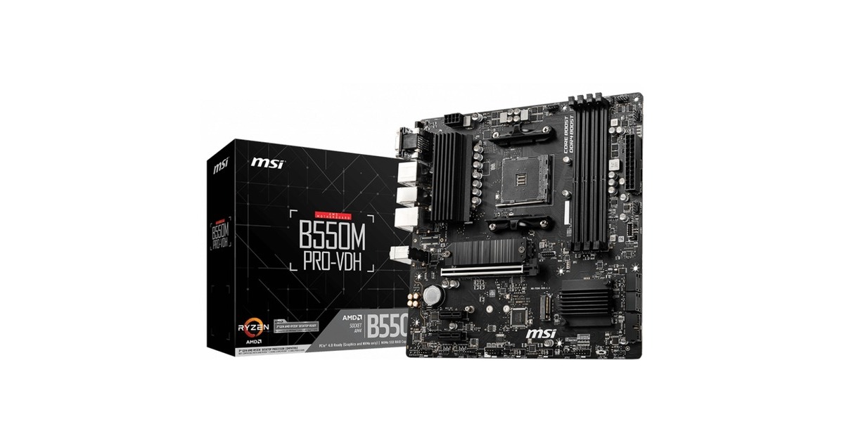 ★MSI B550M PRO-VDH　正規代理店2年保証品　新品・未開封品★ MSI B550M PRO-VDH, Mainboard schwarz