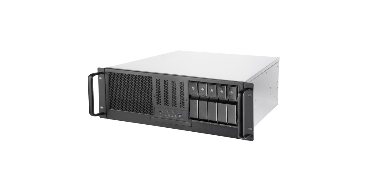 Logitech Rack Ebox H08 SilverStone SST-RM41-H08, Rack-Gehäuse schwarz