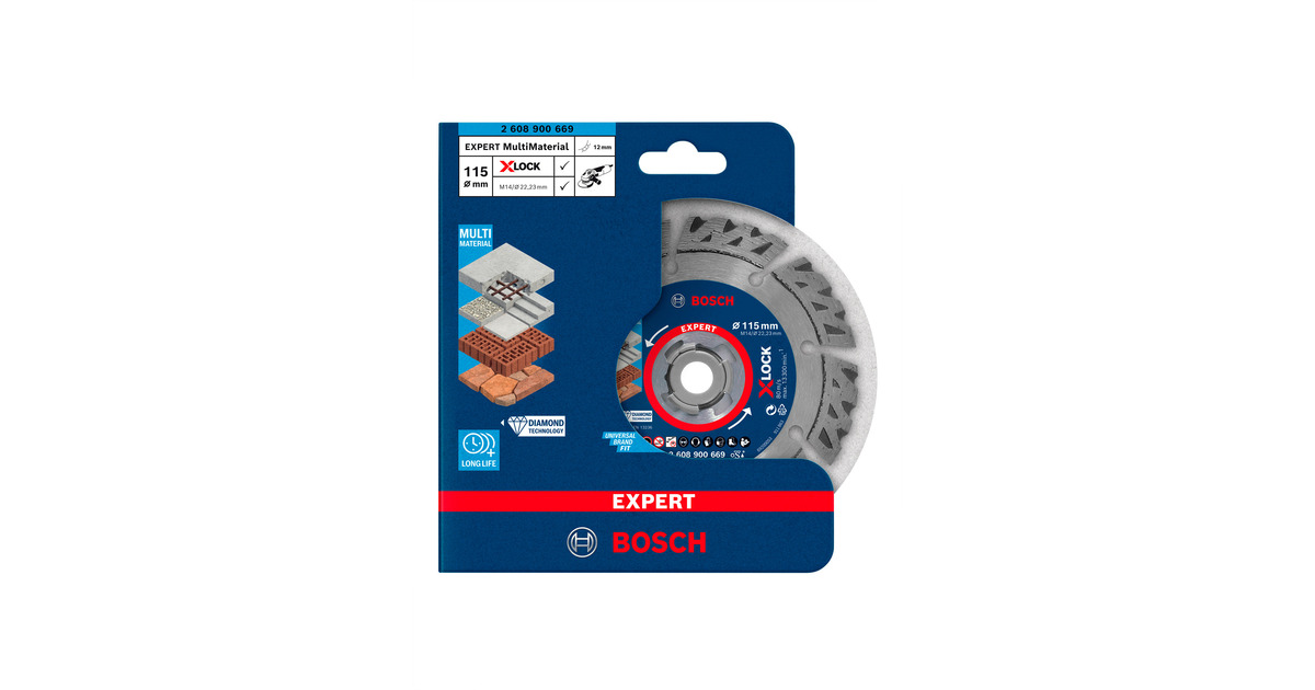 Bosch Professional X-LOCK Diamanttrennscheibe Expert MultiMaterial 