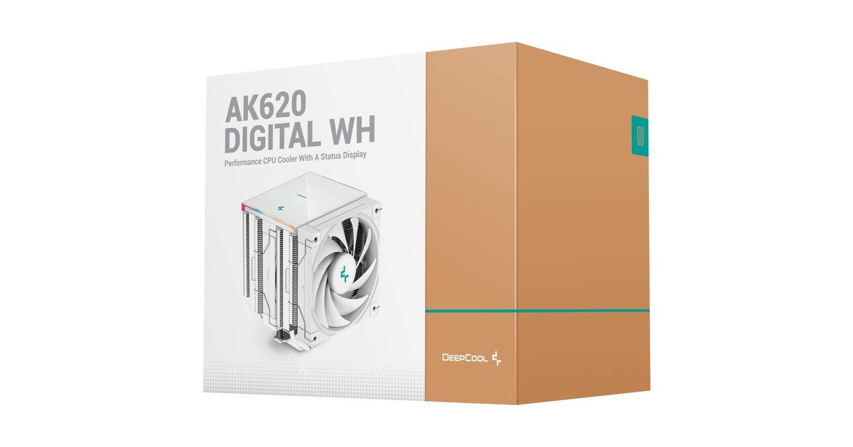 DeepCool AK620 DIGITAL WH, CPU-Kühler weiß, 120 mm