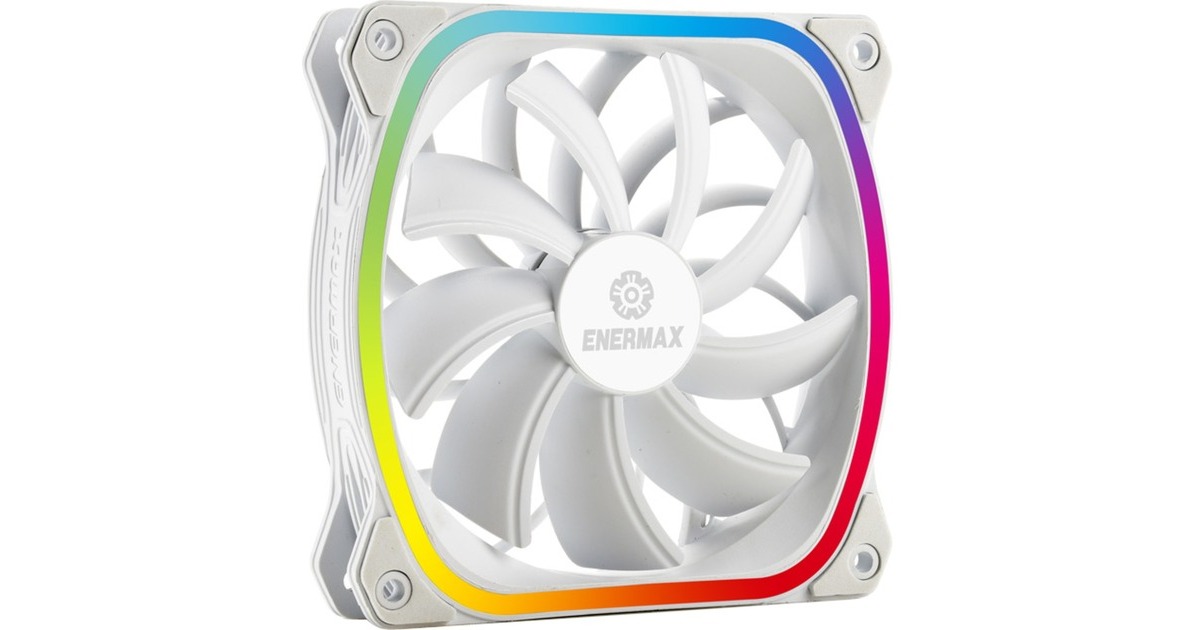 Enermax SquA RGB White 3 Pack 120x120, Gehäuselüfter weiß, inkl 