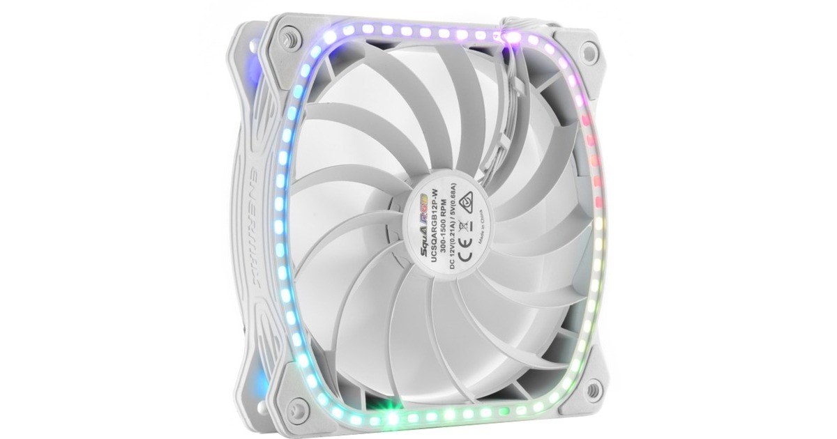 Enermax SquA RGB White 3 Pack 120x120, Gehäuselüfter weiß, inkl 