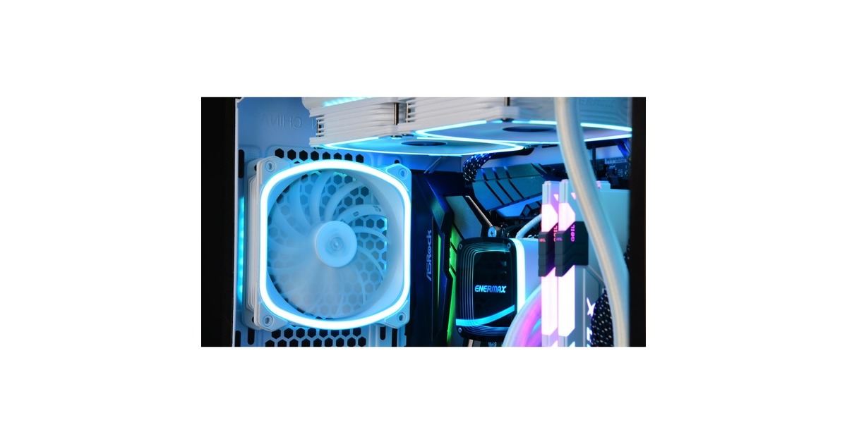 Enermax SquA RGB White 3 Pack 120x120, Gehäuselüfter weiß, inkl 