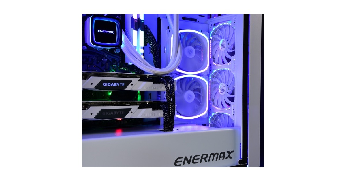 Enermax SquA RGB White 3 Pack 120x120, Gehäuselüfter weiß, inkl 