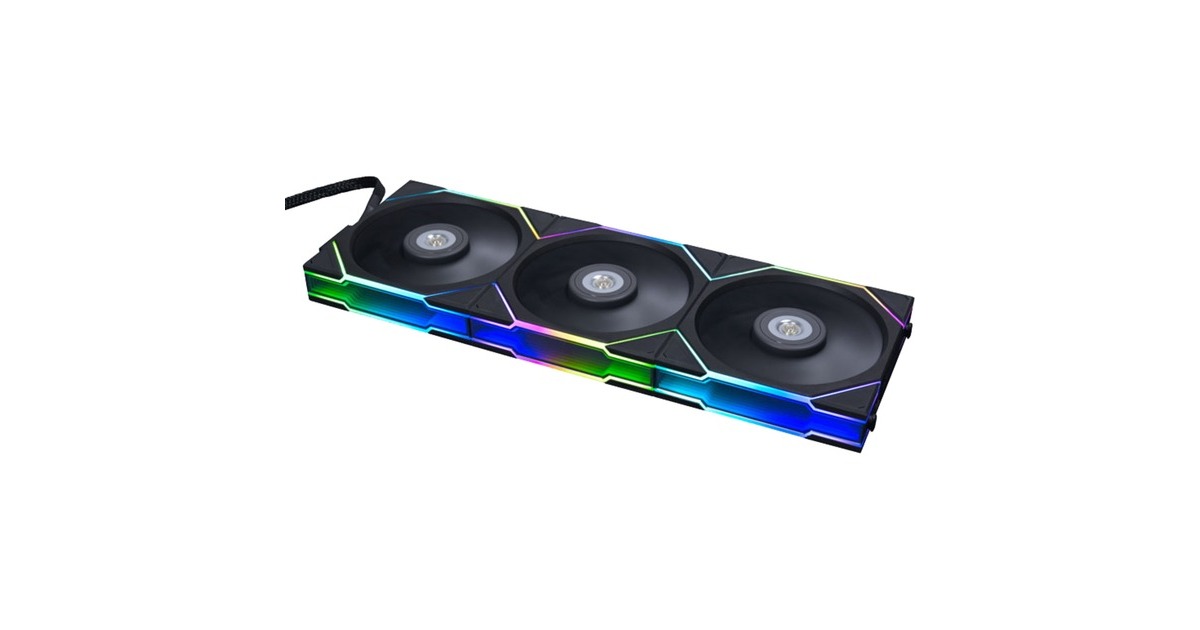 Lian Li UNI FAN TL120, Gehäuselüfter schwarz, 3er Pack inkl. Controller, 124 mm Lian Li UNI FAN TL120, Gehäuselüfter schwarz, 3er Pack inkl. Controller, 124 mm