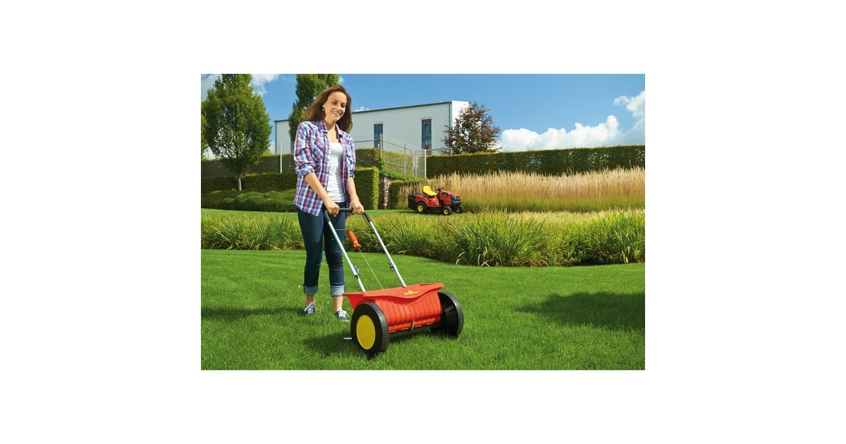 WOLFGarten Streuwagen Perfekt WE 430, Streugerät rot/schwarz, 16 Liter