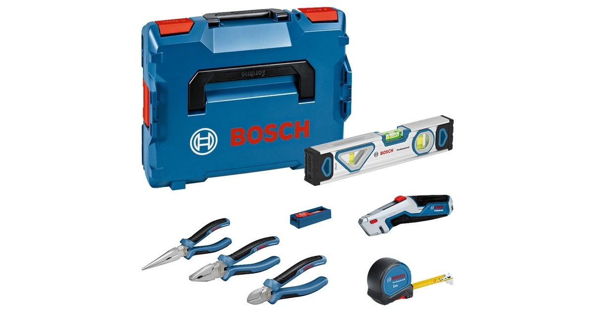 Bosch Professional Zangen- und Handwerkzeug-Set, 16-teilig, Zangen 