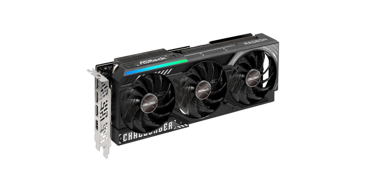 i*a様 ASRock Challenger AMD Radeon RX 907 ASRock Radeon RX 9070 XT Challenger 16GB, Grafikkarte schwarz/grau
