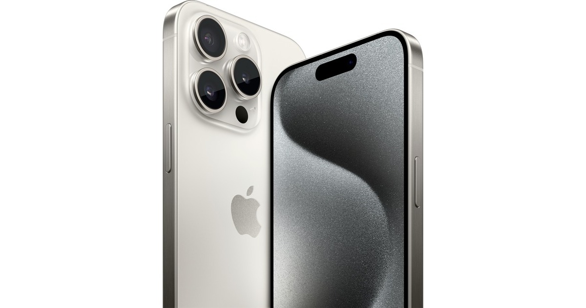 Apple iPhone 15 Pro Max 256GB, Handy Titan Weiß, iOS