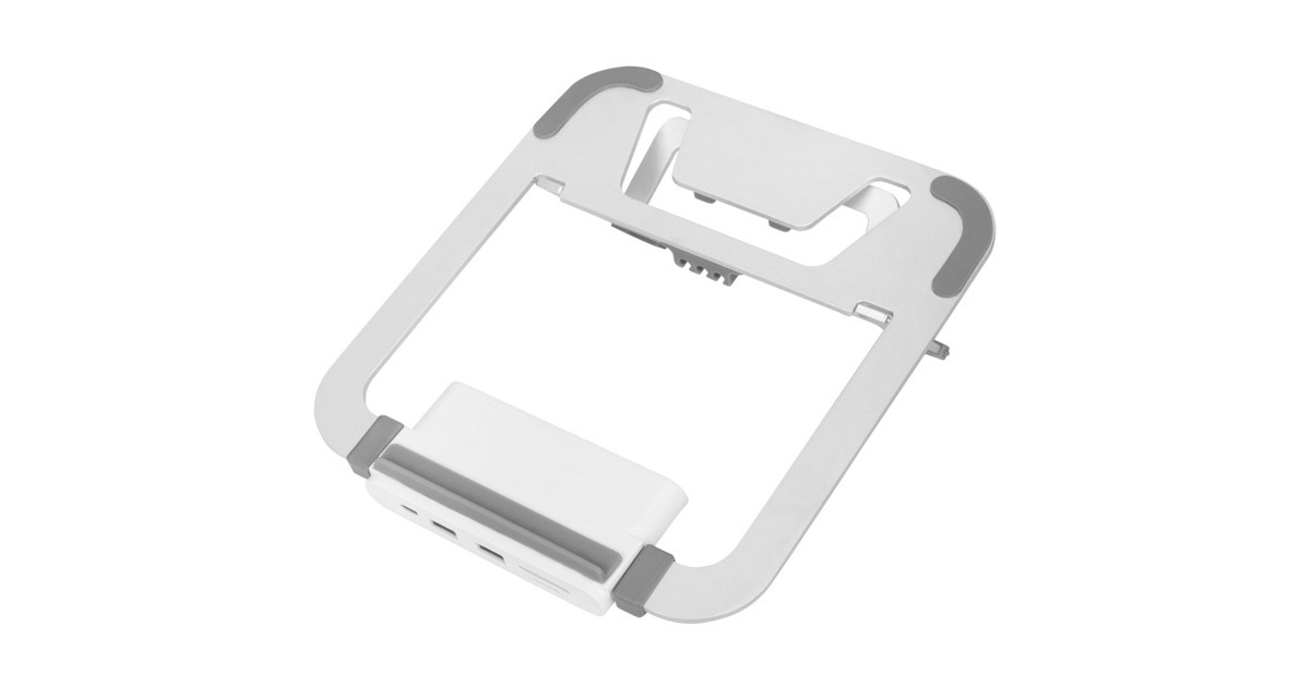 Digitus Variabler Laptopständer weiß/silber, USB-C, HDMI, VGA 
