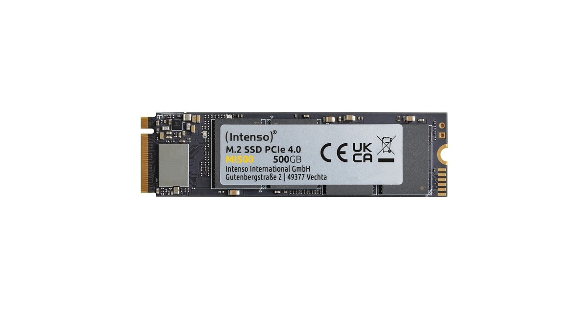 Intenso MI500 500 GB, SSD PCIe 4.0 x4, NVMe 1.4, M.2 2280 
