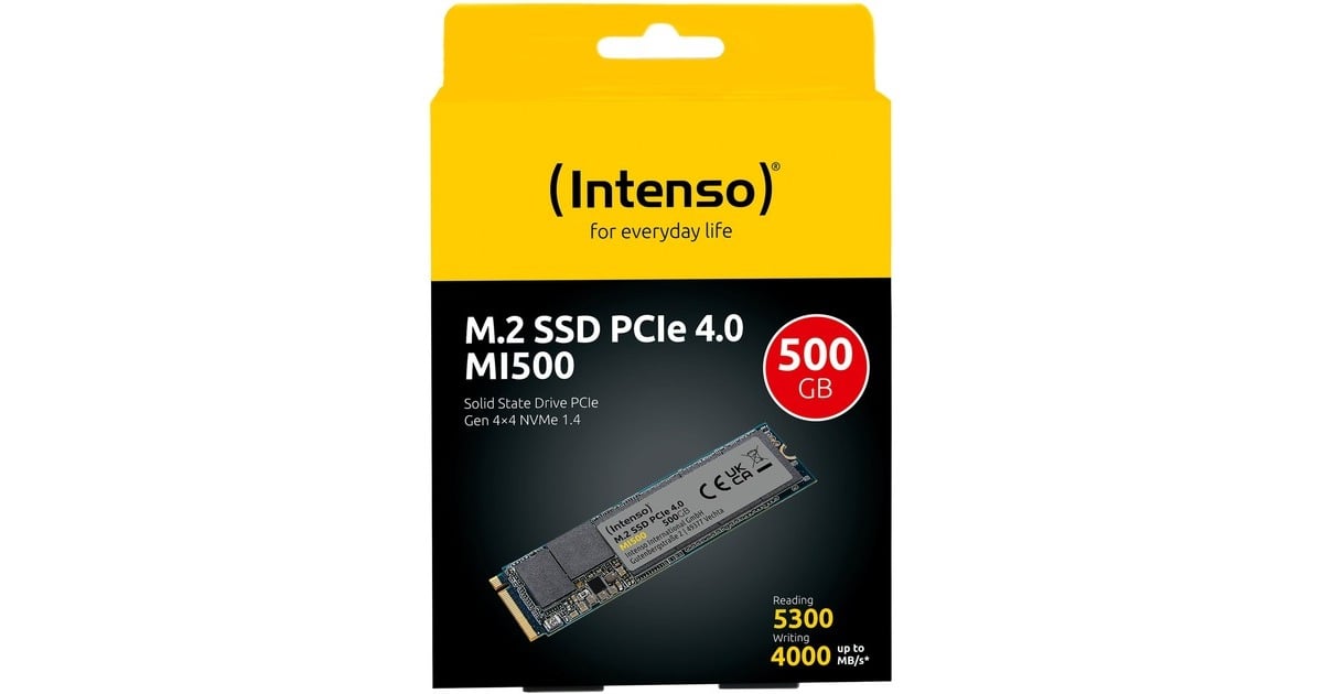 INTENSO SSD 500GB, PCIe NVMe, MI500