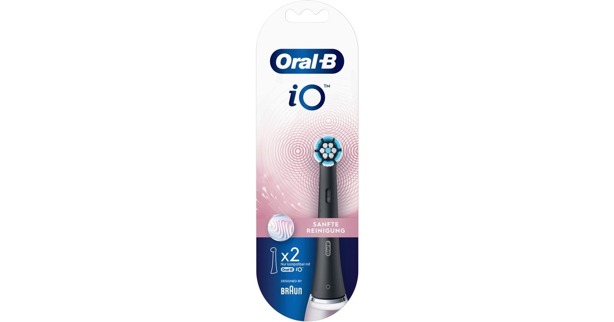 Oral-B Oral-B iO Sanfte Reinigung 2er, Aufsteckbürste schwarz