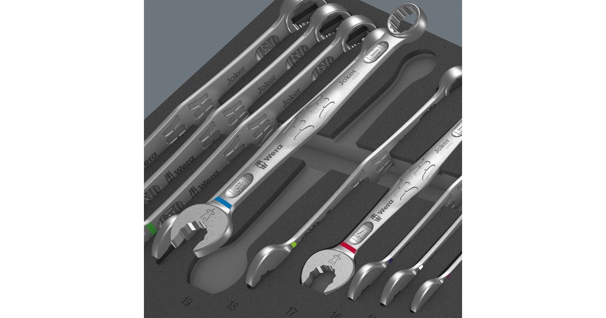 Wera 9731 Schaumstoffeinlage 6003 Joker Set 1, 19‑teilig, Werkzeug 