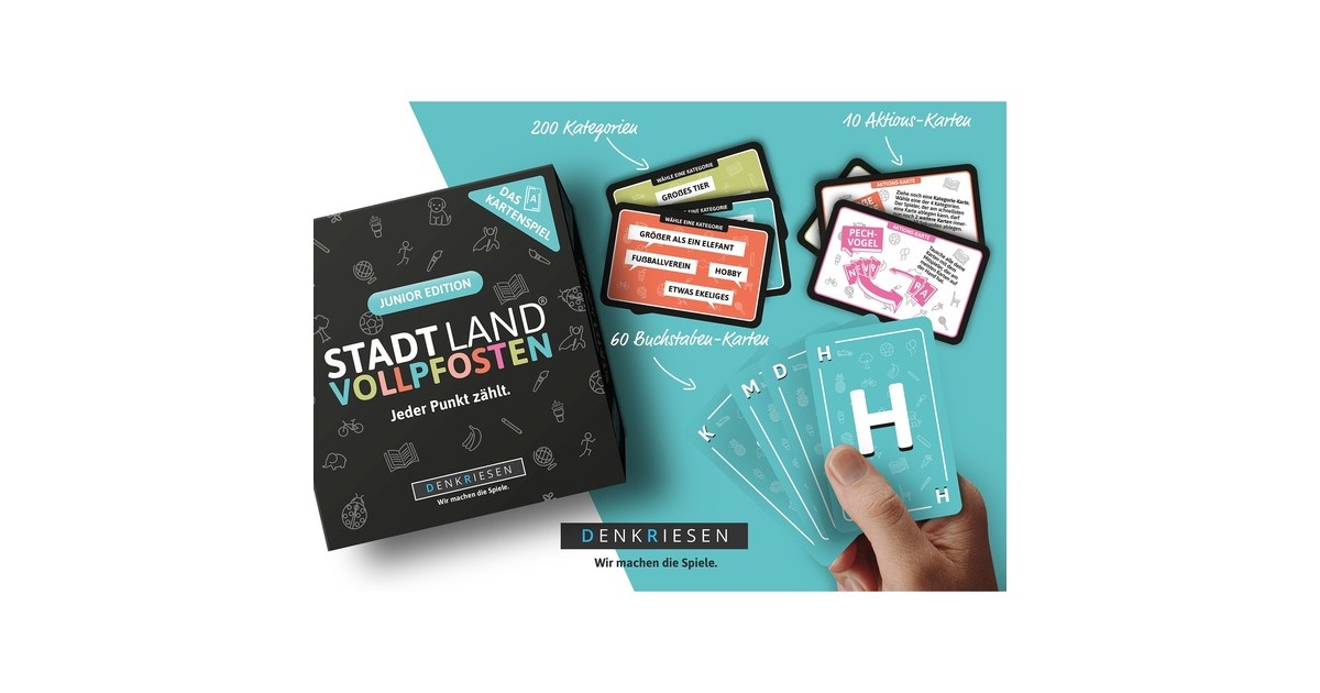 Stadt Land VOLLPFOSTEN® - Das Kartenspiel - WOOZLE GOOZLE Edition Jetzt wird's woozelig.: Jeder Punkt zählt
