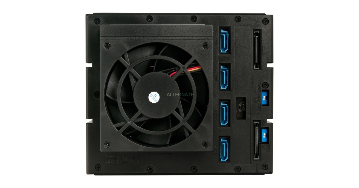 SilverStone Technology SST-FS304B-V, drie 5,25-inch apparaatsleuven op vier 3,5-inch SAS 12G/SATA 6 Gbit/s hot-swap-kooi met ondersteuning voor 9,5 mm Slim ODD