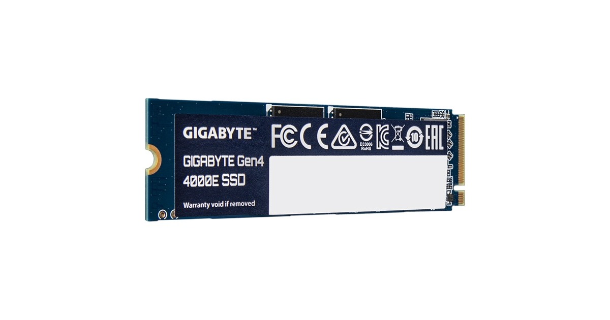 GIGABYTE Gen4 4000E SSD 500 GB PCIe 4.0 x4, NVMe 1.4, M.2 2280