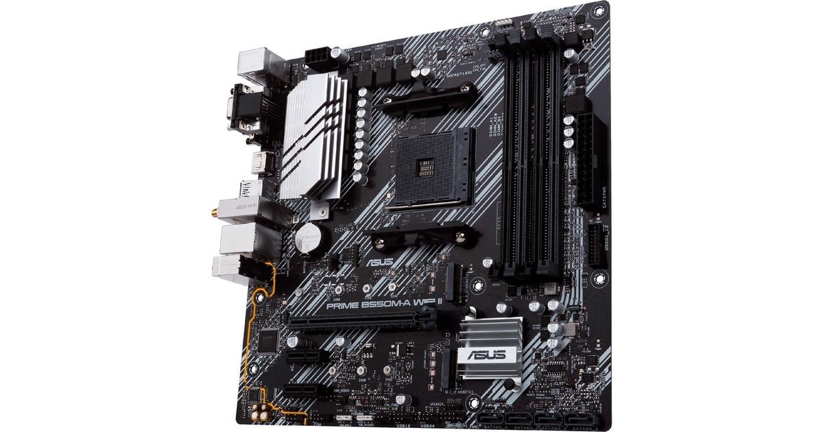 ASUS PRIME B550M-A WIFI II, Mainboard schwarz/silber
